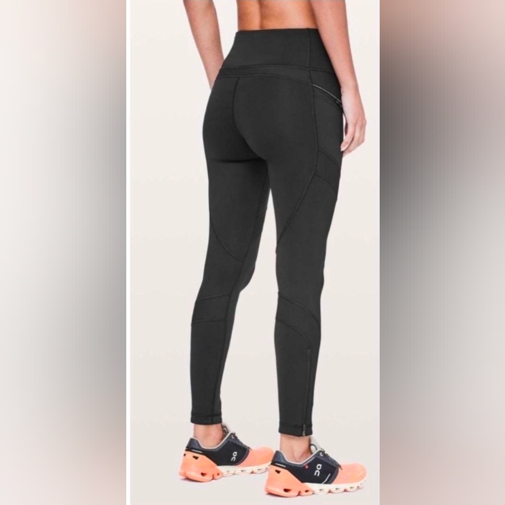 Lululemon Black Leggings With Zip Pockets